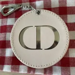 Dior ノベルティ ミラー付きキーホルダー ピンク