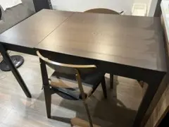 格安】IKEA EKEDALEN 伸長式ダイニング テーブル ダークブラウン