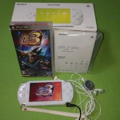PSポータブル/バリューパック ホワイト ソフト付きモンハン3
