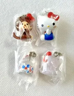 【匿名配送】モンチッチ×ハローキティ めじるしアクセサリー　セミコンプリート