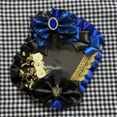 117 硬質ケースデコ レースデコ 黒 青 B8