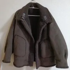 SHIPS ダークブラウン フリースジャケット