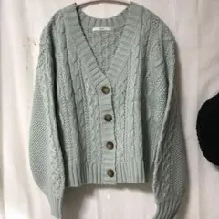 チャオパニック　パステルグリーン　ニケーブルットカーディガン