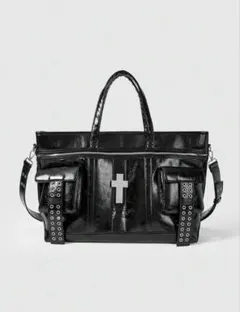 90s Grunge Leather Bonsack Duffle Bag - メルカリ