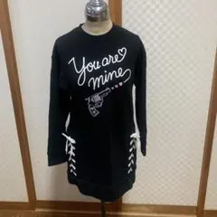 You are mine ロゴ トレーナー ブラック