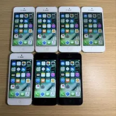 Apple iPhone5 7台　まとめ　ホワイト　ブラック