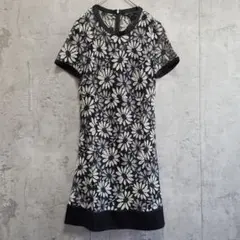 Marc by Marc Jacobs　総柄　花柄　サテン　膝丈　ワンピース　黒