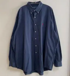 ラルフローレン 長袖 BDシャツ XXL 紺 ネイビー 刺繍ロゴ BLAKE