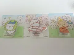 ちいかわ アクリルシーンクリップ　うさぎ　ハチワレ　ちいかわ　3点セット