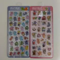 韓国限定 JELLY BEAR 3D ボンボンドロップシール 2種セット
