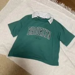BROOKLYNプリントTシャツ グリーン 半袖