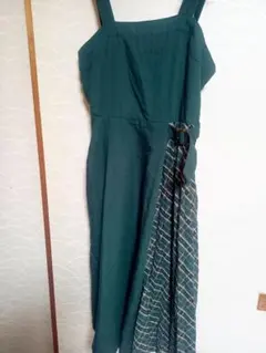 グリーン ノースリーブ ワンピース L