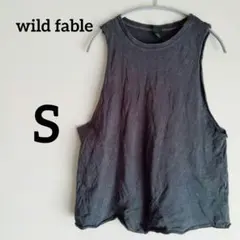 wild fable タンクトップ ダークグレー ダメージあり S