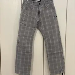 Oakley チェック柄 グレー×ブルー　パンツ 32（M）