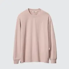 UNIQLO エアリズムコットンクルーネック ピンク Lサイズ