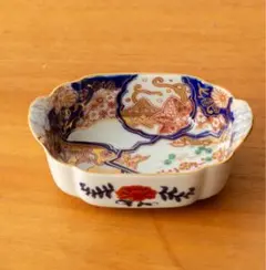 其宣　新品未使用品　陶器の花柄四角皿　2個セット　お正月食器