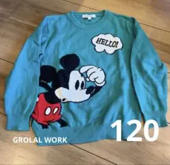 GLOBAL WORK ミッキー　ニットセーター　キッズＬサイズ