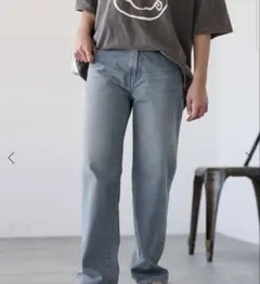 DENIMスリムストレートレッグパンツ☆北欧暮らしの道具店好きの方もぜひ！のサムネイル