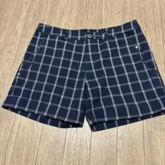 レディースCLUNK ネイビー/ホワイトチェック M ショートパンツ