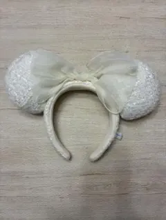 ミニーマウス　カチューシャ チュール ホワイト