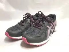 状態良好 アシックス ASICS レーザービーム スニーカー 22.5cm 黒系