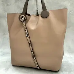 ✨美品✨ペチンチャ 2way トートバッグ パイソン柄 グレージュ ヤマダヤ