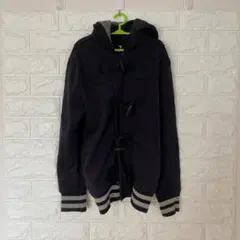 ZARA BOYS フード付きダッフルコート風ジャケット ブラック サイズ130