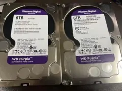 WD Purple 6TB内蔵型2台セット合計12TBハードディスクドライブ