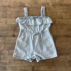 GAP デニム フリル付きショートオール 12-18ヶ月　80㎝