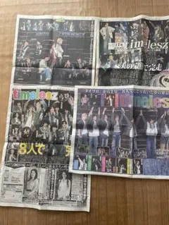 timeleszタイムレス 東京ドームライブ　スポーツ新聞記事４紙セット　2/6