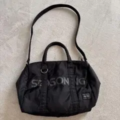 【激レア】seasoning×porter コラボ ミニボストンバッグ 極美品 激レア】seasoning×porter コラボ ミニボストンバッグ 極美品