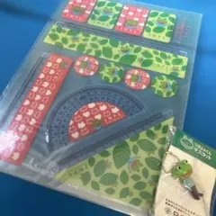 値下げ！カエルグッズ 日本原燃 ツカエルくん オリジナル定規セット マスコット付