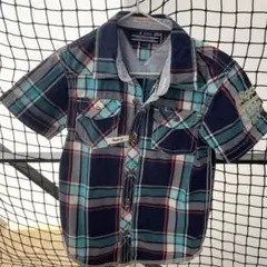 【値下げ】 TOMMY HILFIGER 半袖チェックシャツ 104