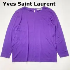 YSL イヴサンローラン vintage シャツ ロゴ 刺繍 トップス ニット