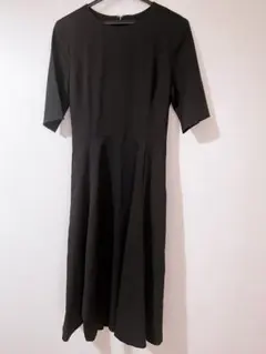 ROPE ロペ 黒 ワンピース 38 フレア ミモレ丈 サンプル訳あり