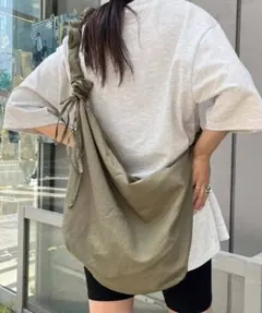 CIAOPANIC TYPY ギャザーナイロンショルダー　カーキ