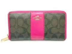 25W11-298 COACH コーチ シグネチャー ピンク レディース 長財布