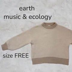 earth music & ecology トップス ニット 長袖 クルーネック