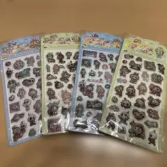 ラブブ　3D立体夜行シール 4枚セット