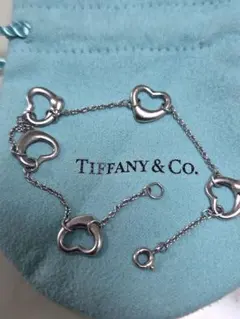 Tiffany & Co. オープンハート ブレスレットプラチナ950のサムネイル