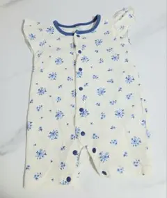 花柄ロンパース 70サイズ アイボリー