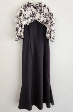 GRL 花柄ショルダーオープンマーメイドワンピース tu769