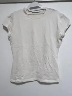 ZARA クリーム色 コットン 半袖Tシャツ