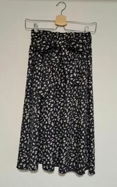 ViS リバーシブルギャザースカート リボン付き