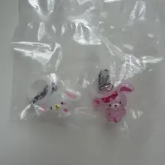 ゆるっとめじるしアクセサリー しろうさ、ぼんぼんりぼん