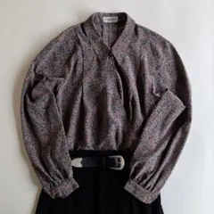 used レトロ 小花柄 デザイン ブラウス 古着 ヴィンテージ vintage