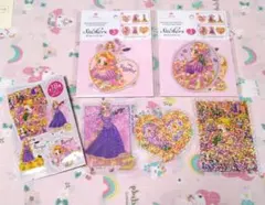 セリア　ラプンツェル　ダイカットステッカー　キラキラクリアカード　中川翔子