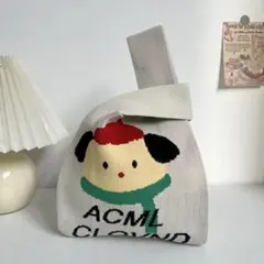 シンプルデザインで四季活躍！ポリエステルニットの伸縮性抜群トートバッグ