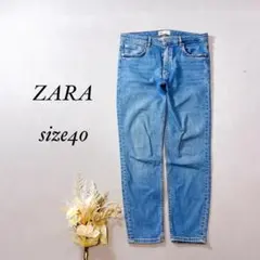 ザラ スキニーデニムパンツ Gパンツ【L】ストレッチ ブルー レディース d38
