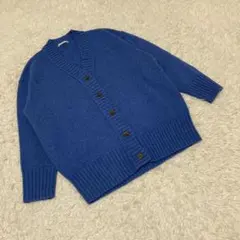 MACPHEE マカフィー　ニットカーディガン　厚手　カシミヤ混　ブルー　 S